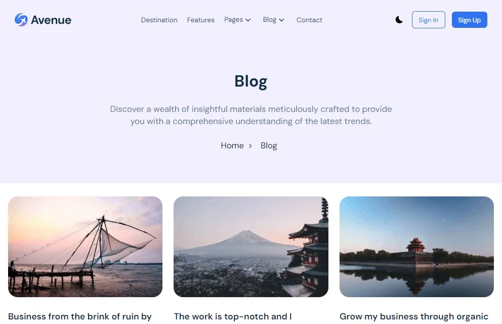 Blog Page