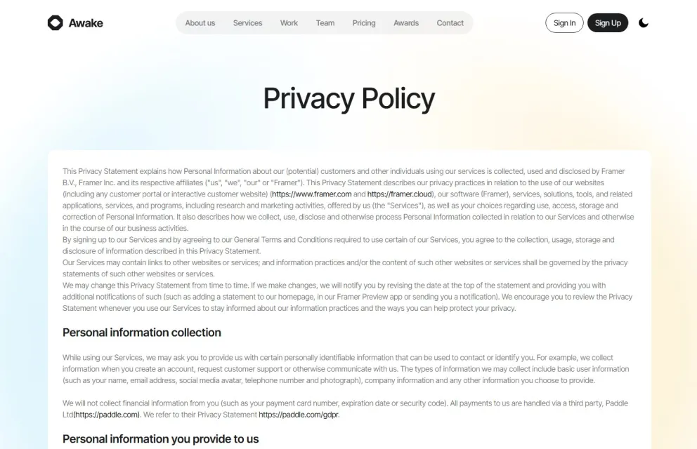 Privacy Policy