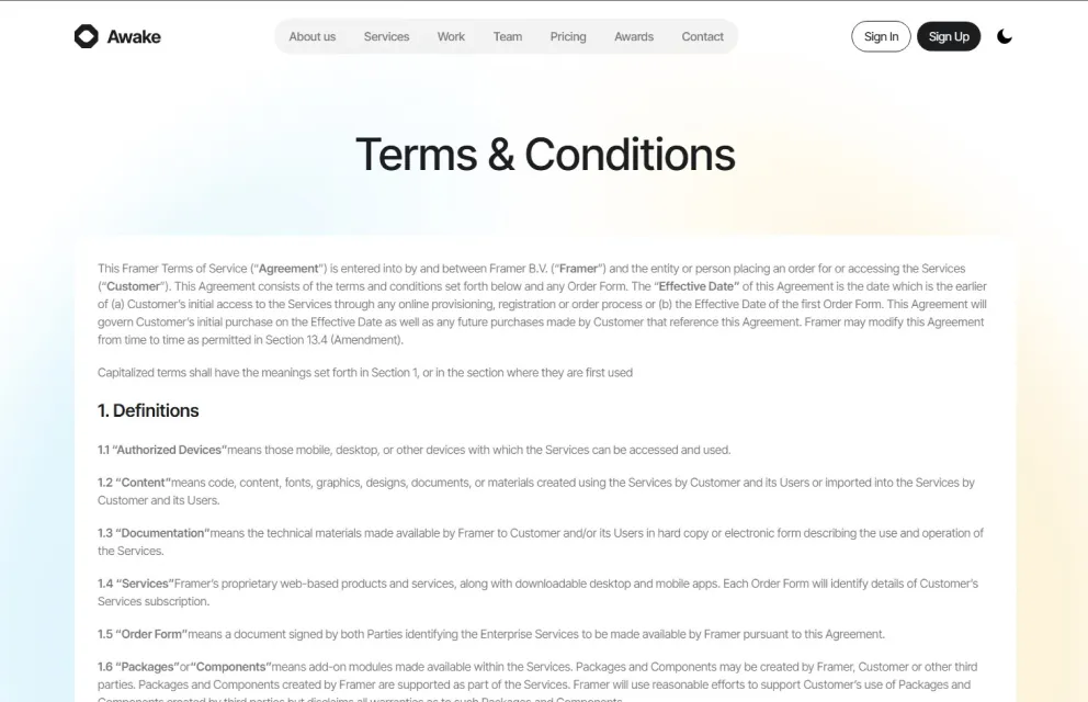 Terms & Conditions