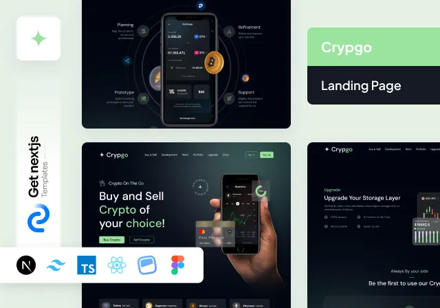 Live Preview Crypgo - Next.js based Crypto Landing Page Template