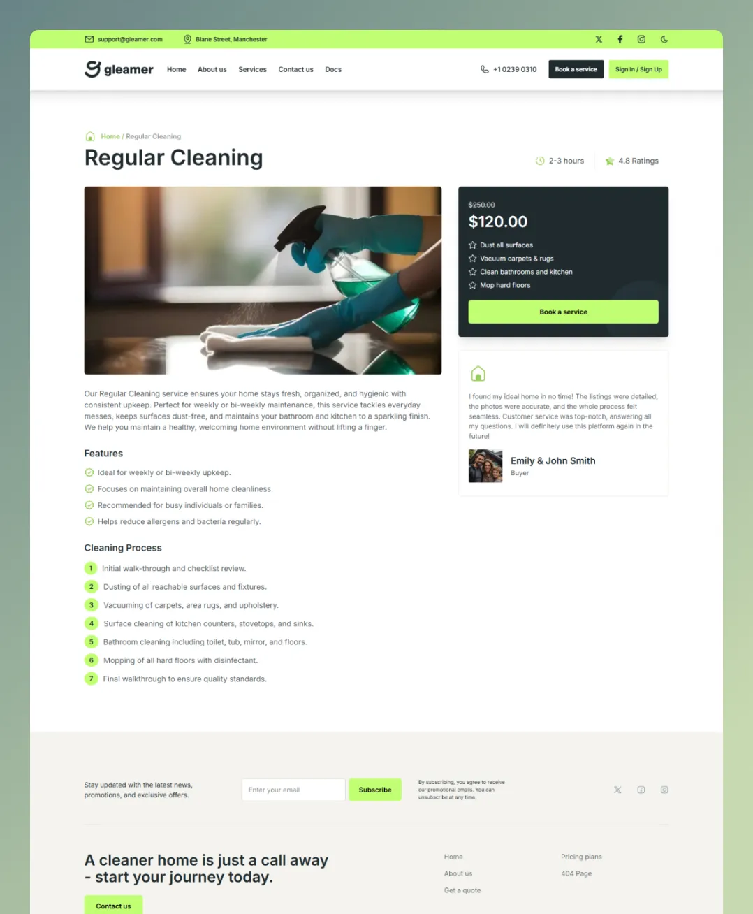 Service Detail Page