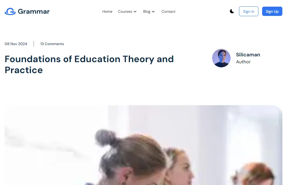Blog Detail Page
