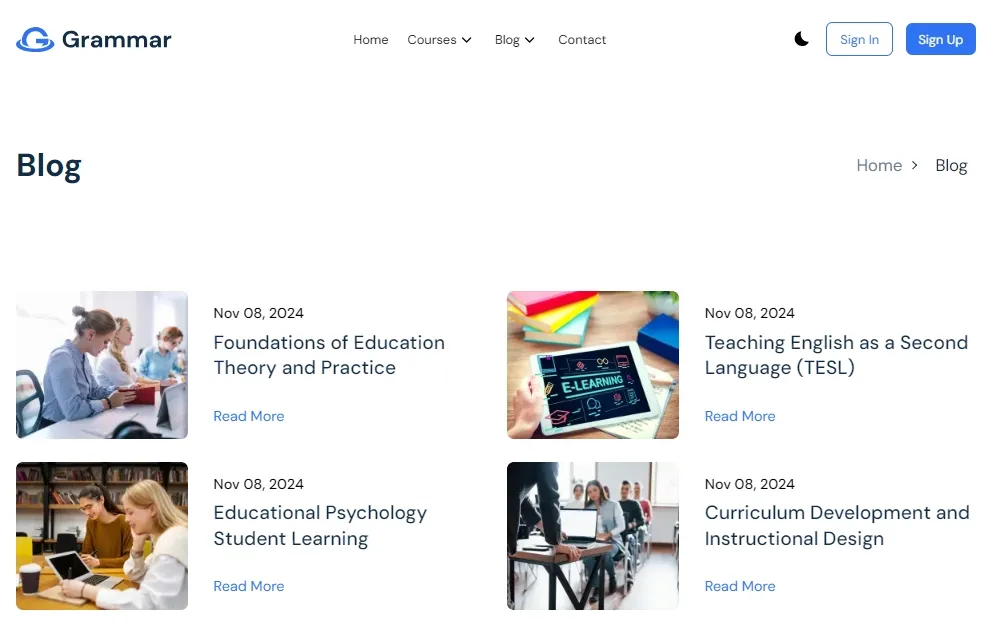 Blog Page