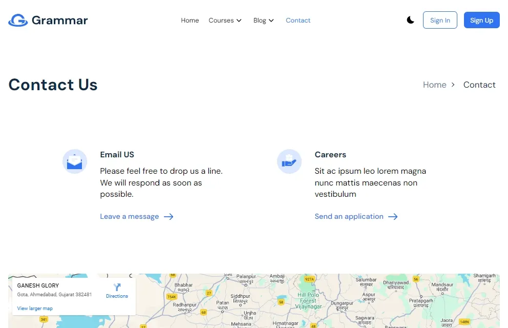 Contact Page