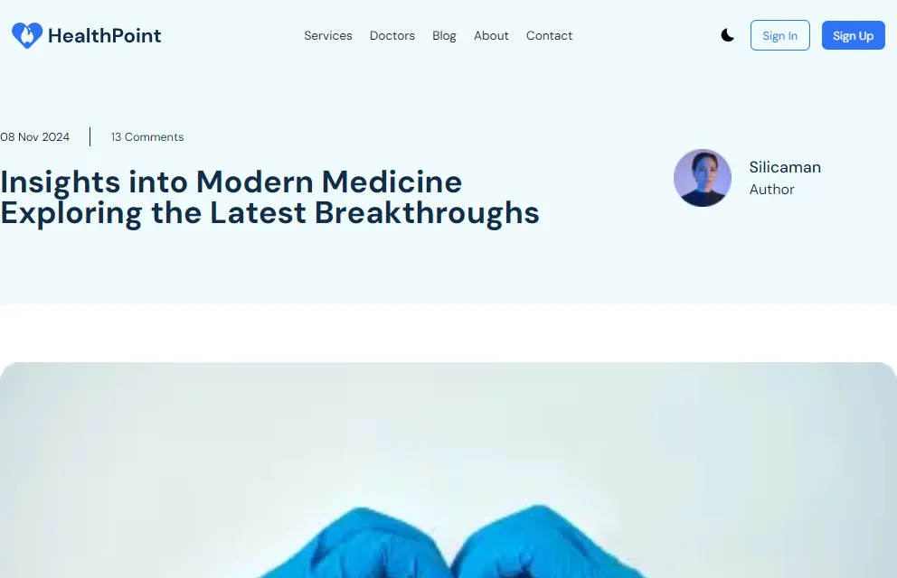 Blog Detail Page