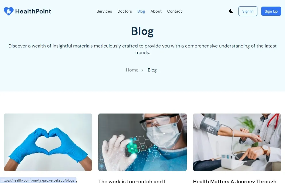Blog Page