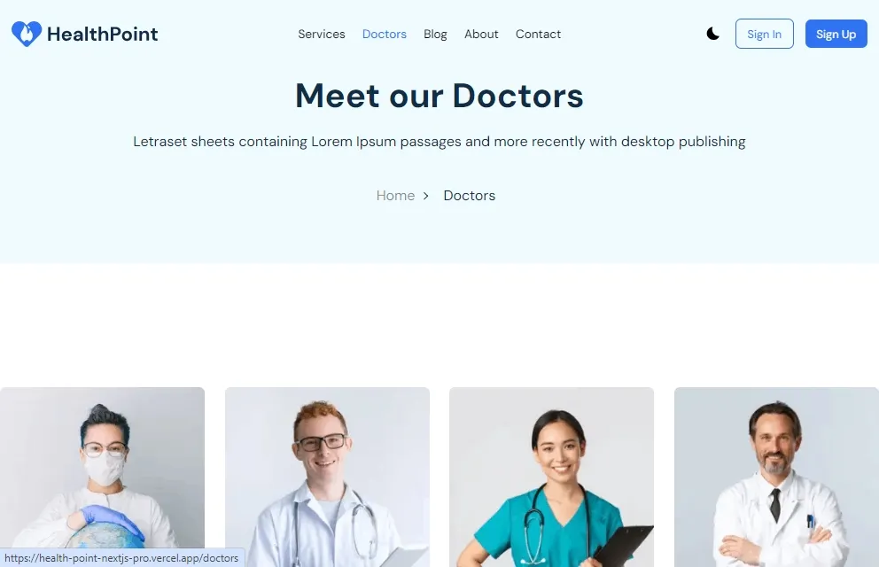 Doctors Page