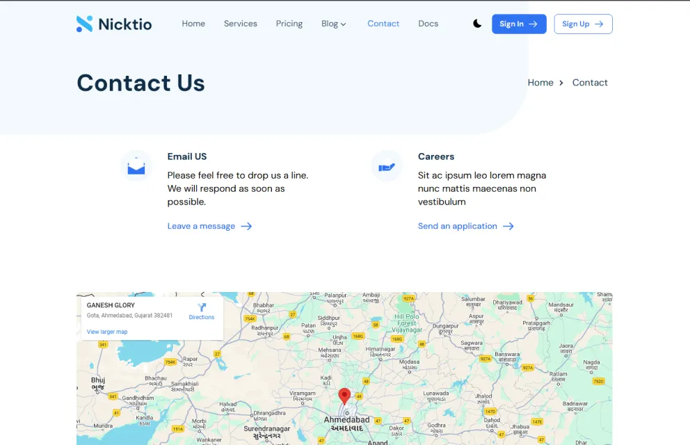 Contact Page