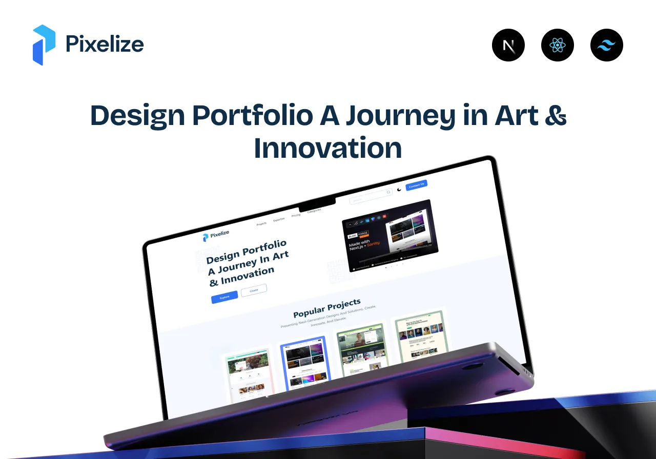 Live Preview Pixelize Portfolio Nextjs Template