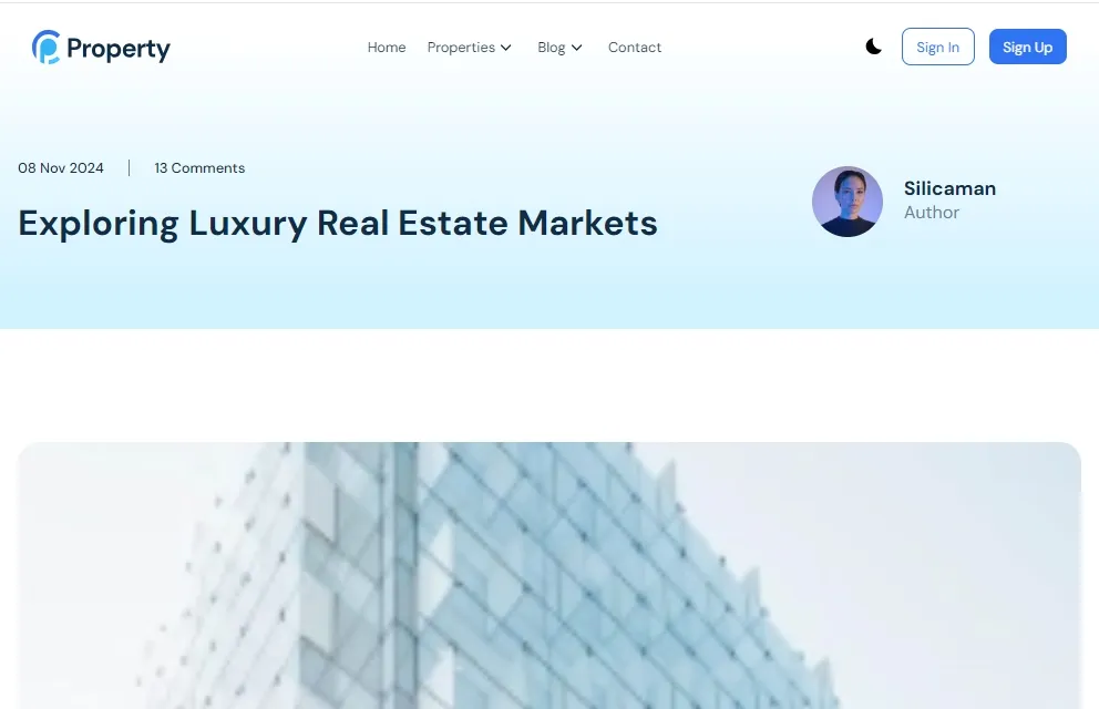 Blog Detail Page