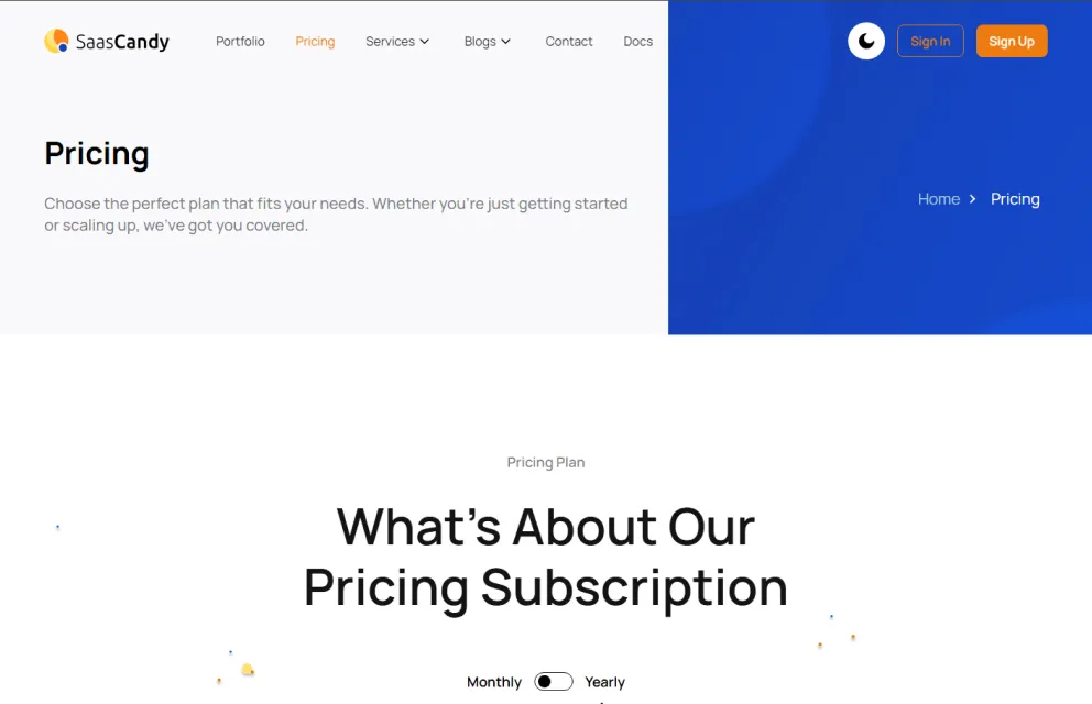 Pricing Page