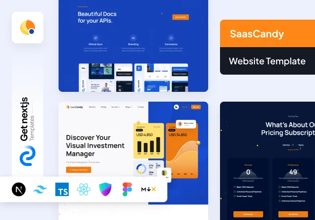 Live Preview SaaSCandy Free Nextjs Website Template