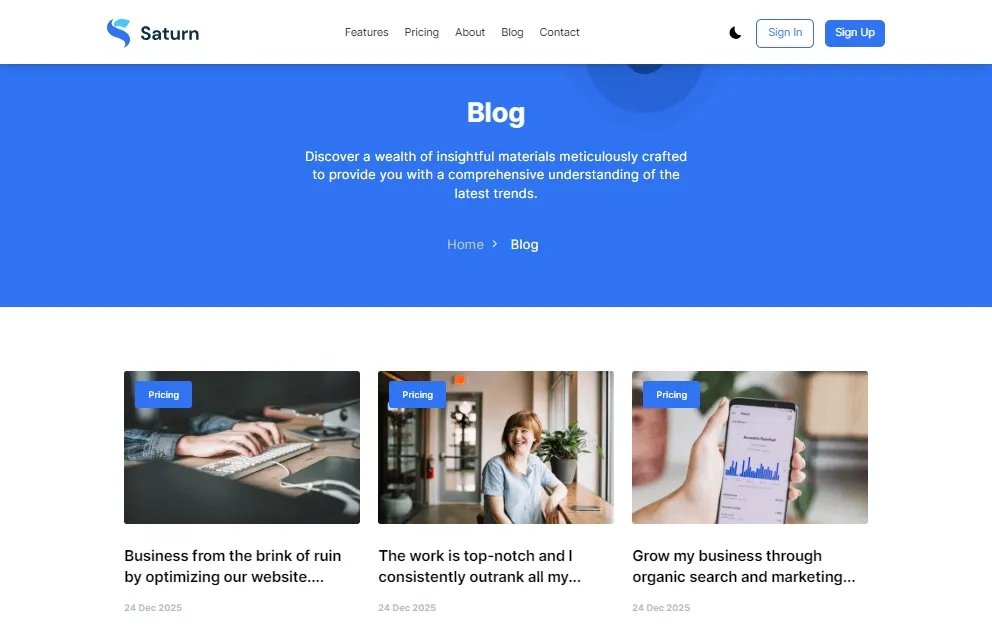 Blog Page