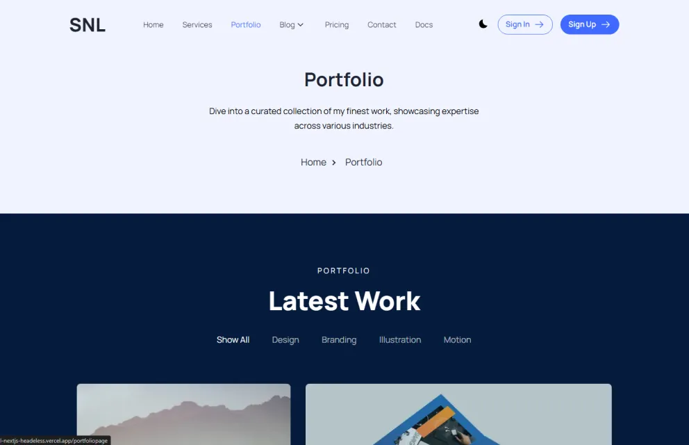 Portfolio Page