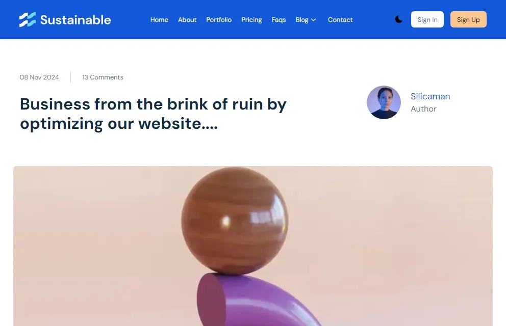 Blog Detail Page