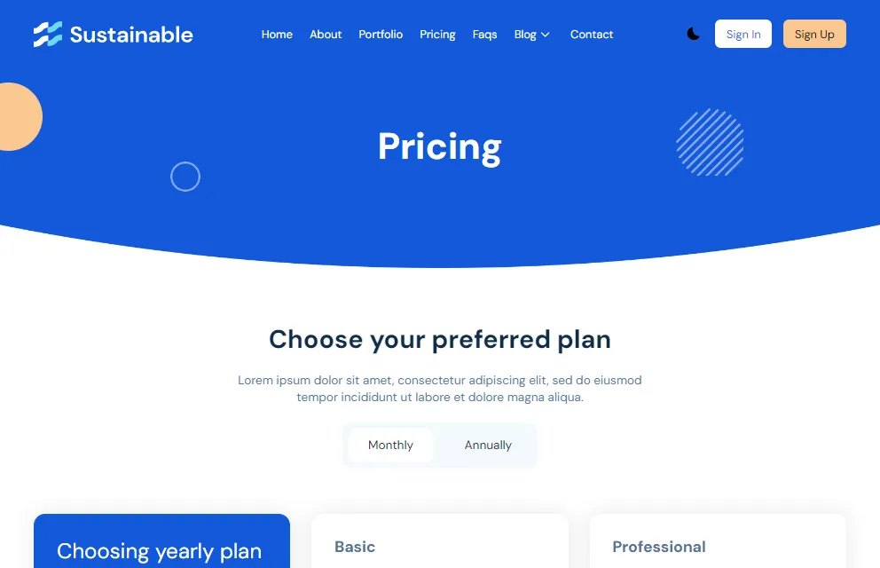 Pricing Page