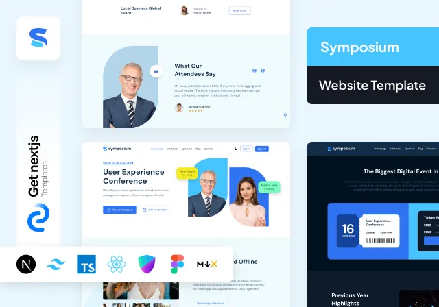 Live Preview Symposium Free NextJs Website Template