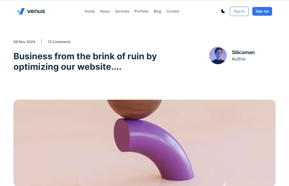 Blog Detail Page